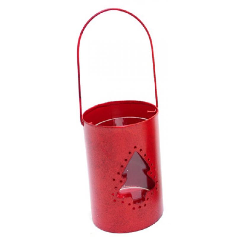Red Xmas Tree Tealight Holder